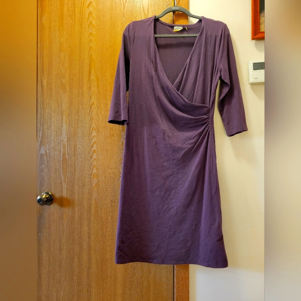 Elegant Purple Wrap Dress